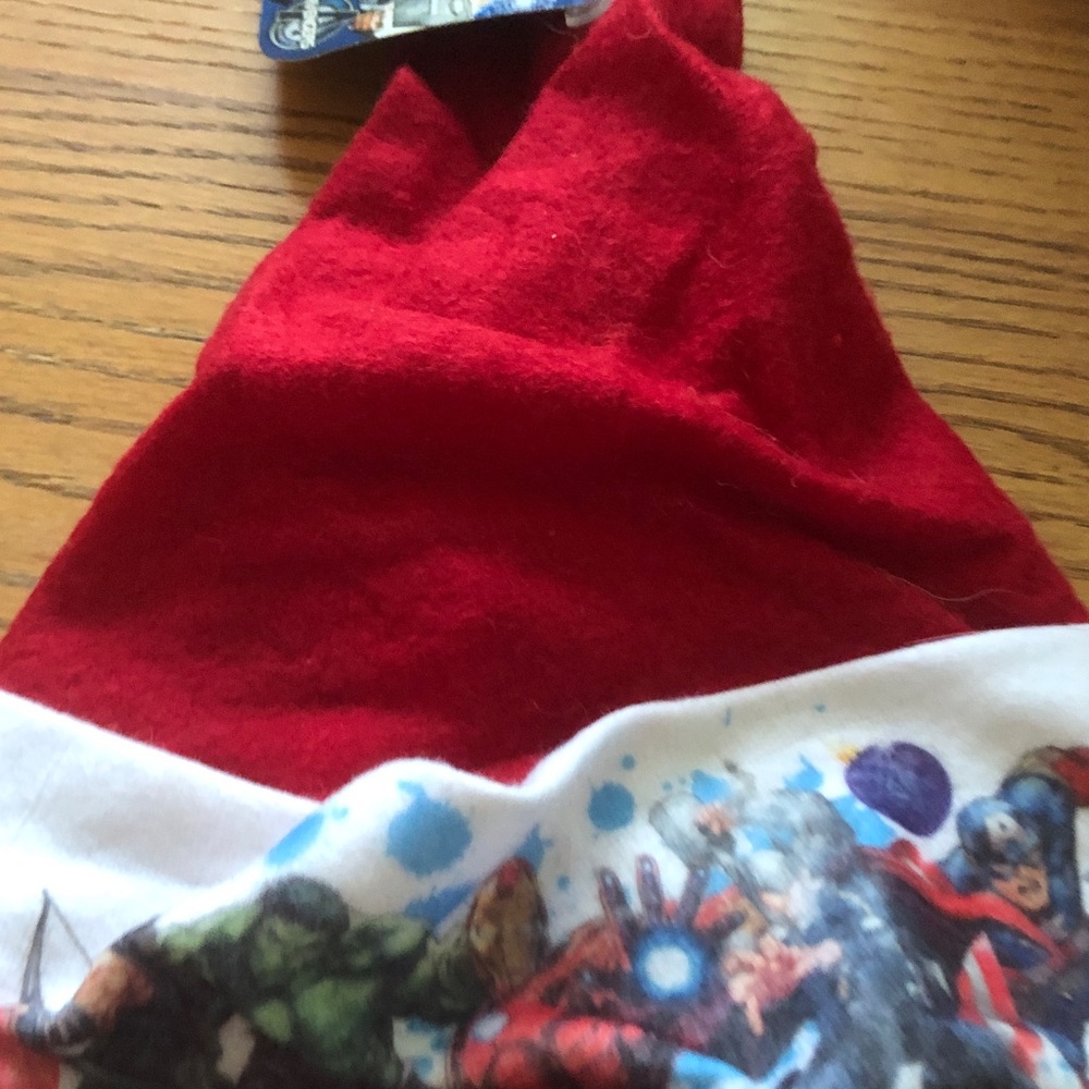 Marvel Red Santa Hat with Comic Character Cuff